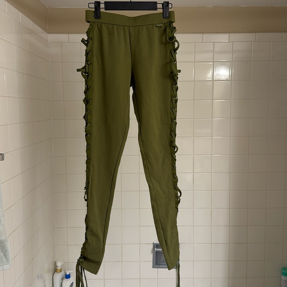 Fenty x Puma by Rihanna Khaki Lace-Up Leggings